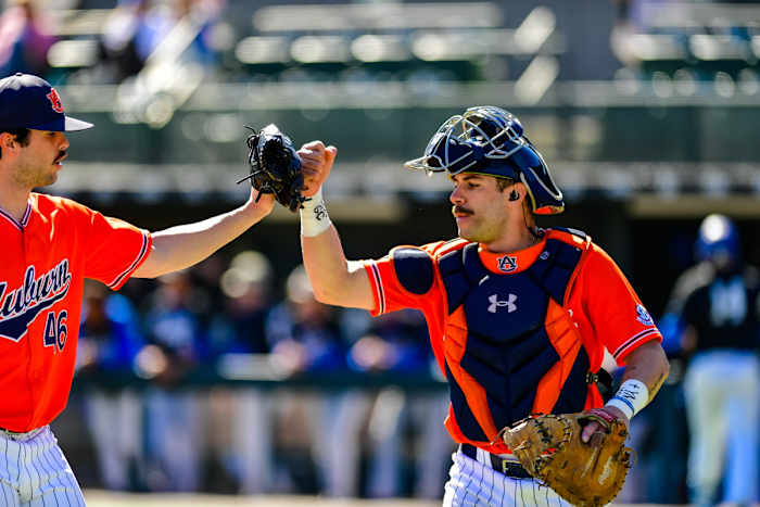 Auburn baseball's Jake Wyandt vs Middle Tennessee.